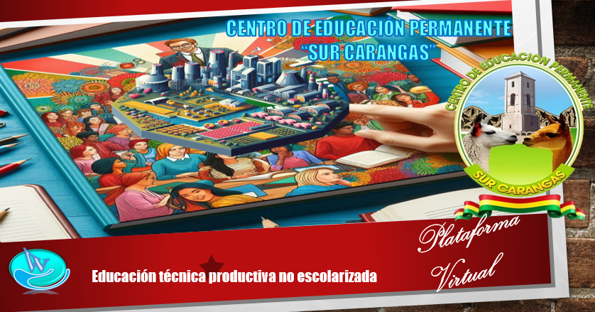 Portada principal de la plataforma virtual del Centro de Educación Permanente "SUR CARANGAS"